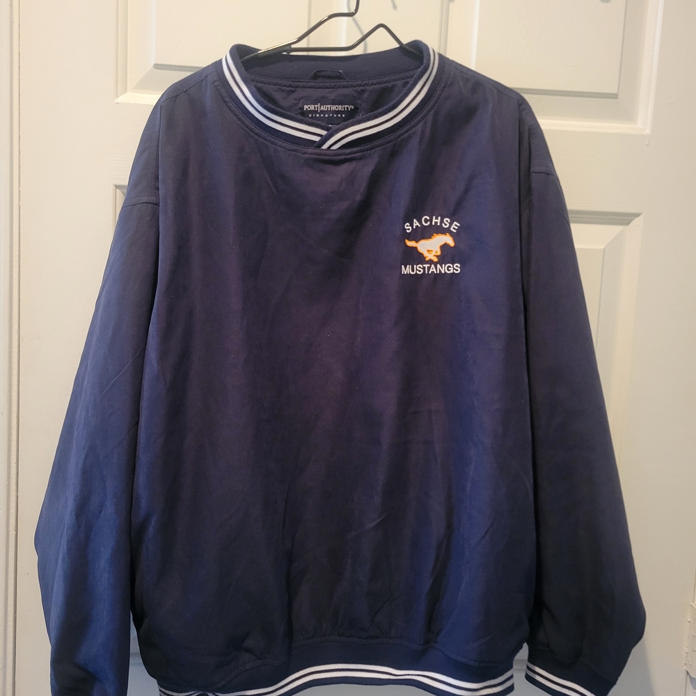 Port Authority Men's  CrewNeck Pullover Jacket  Navy Blue Size XL
